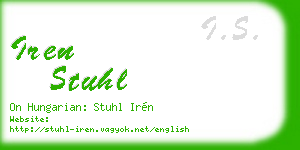 iren stuhl business card